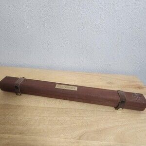 Hall Crystal Flute In G Clear Open Hole Fife Wood Case Hand Painted Floral USA